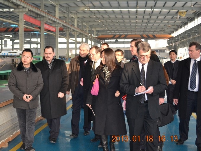 匈牙利客人到江西sunbet申搏新材料公司考察