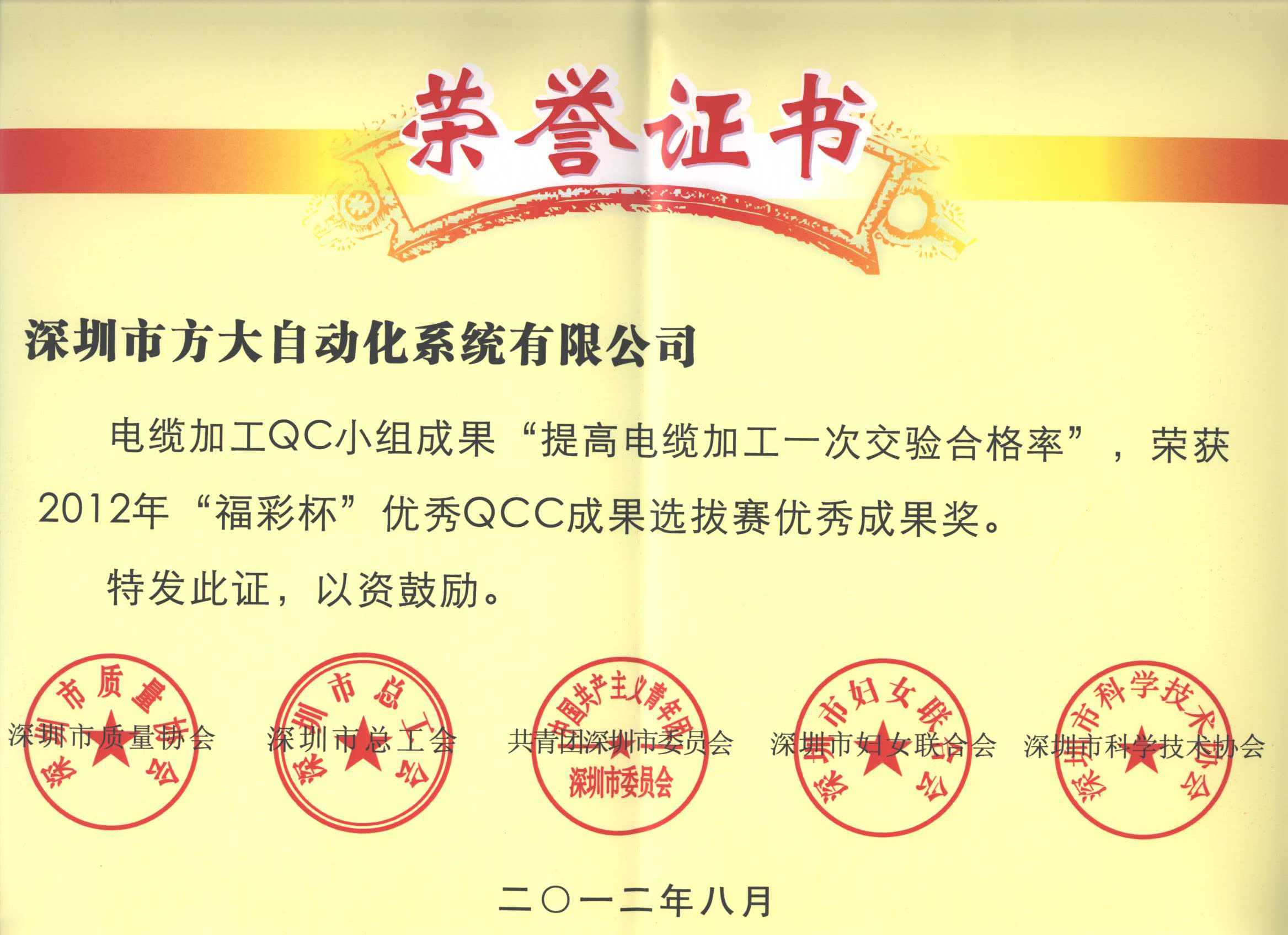 sunbet申搏荣获三项深圳市QCC小组优秀成果奖