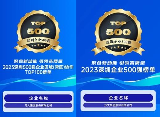 sunbet申搏连续6年上榜深圳企业500强